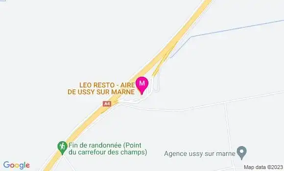 Localisation Leo Resto Aire de Ussy sur Marne