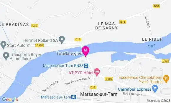 Localisation TotalEnergies