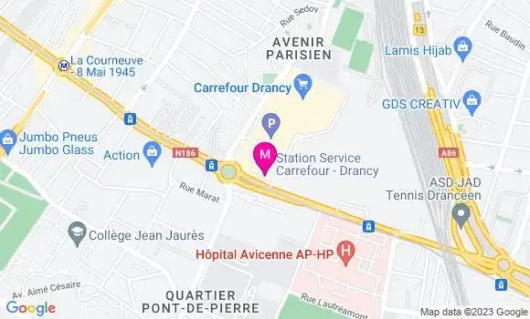 Localisation Station Carrefour