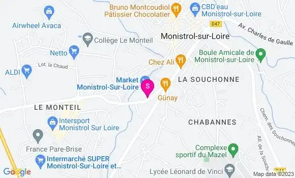 Localisation Carrefour Market