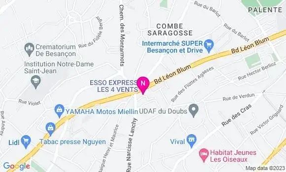 Localisation Esso Express