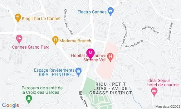Localisation Relais Cannes Riou