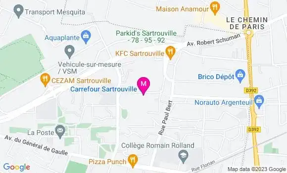 Localisation Station Carrefour