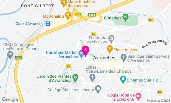 Localisation Carrefour Market