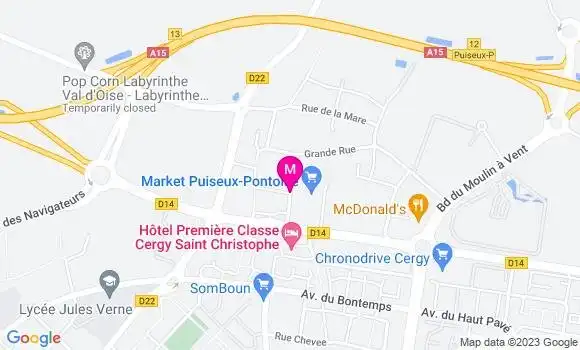 Localisation Carrefour Market