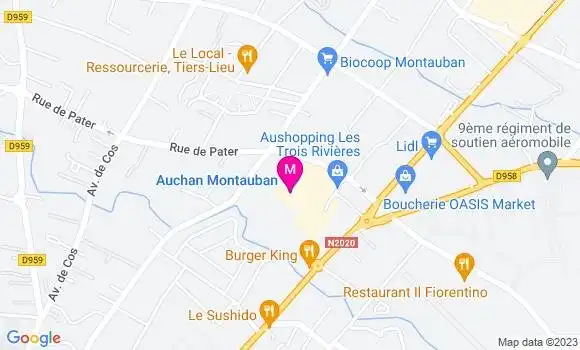 Localisation Auchan