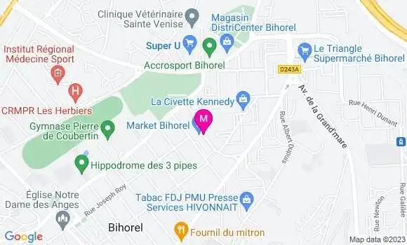 Localisation Carrefour Market