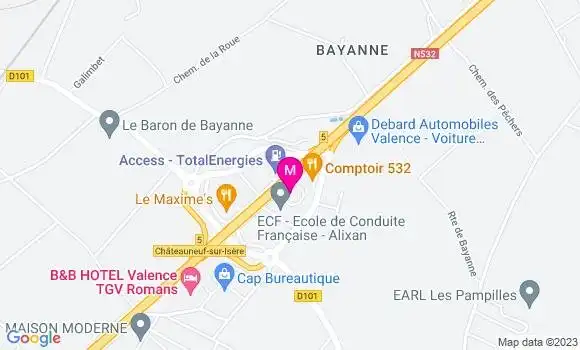 Localisation Esso Express