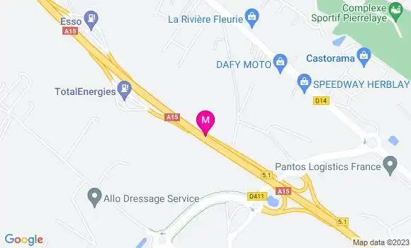 Localisation Esso Aire de Cergy