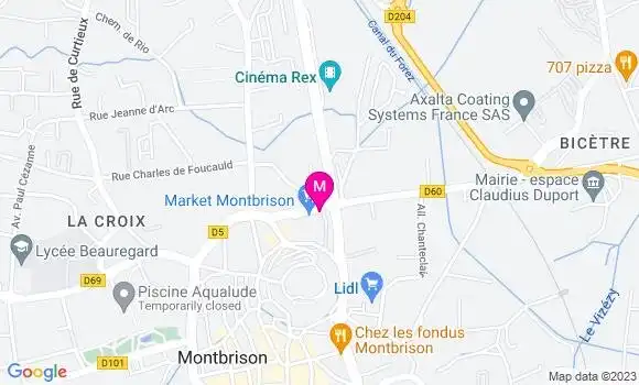 Localisation Carrefour Market