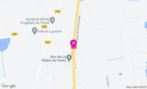 Localisation Aire de la Plaine du Forez