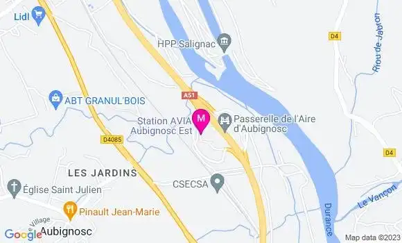 Localisation Station Avia Est