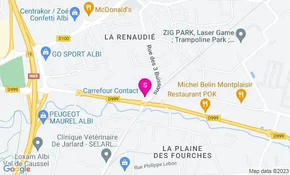 Localisation Carrefour Contact