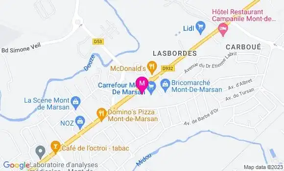 Localisation Carrefour