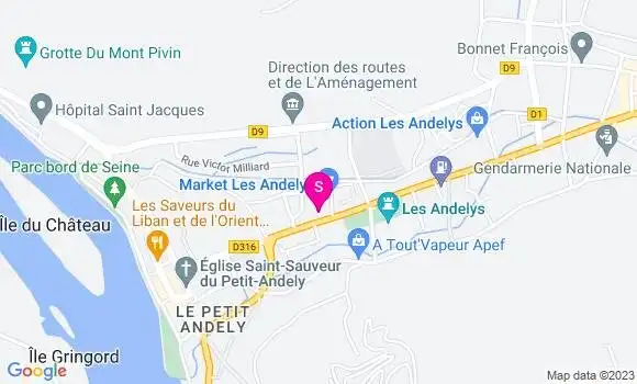 Localisation Carrefour Market