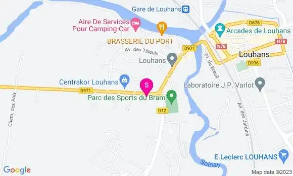 Localisation Garage du Louhannais
