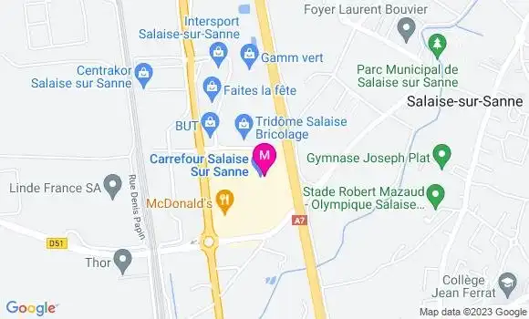 Localisation Carrefour Salaise