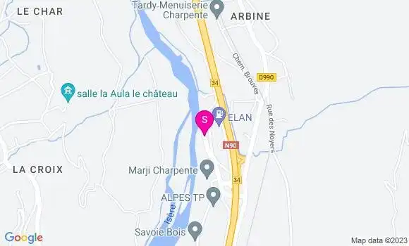 Localisation Le Relais de la Tarentaise