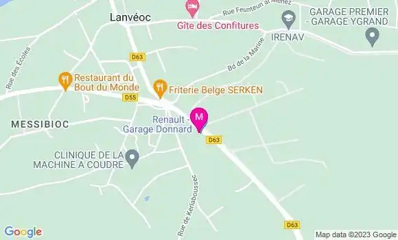 Localisation Garage Renault  Donnard