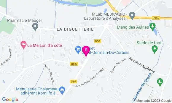 Localisation Carrefour Market