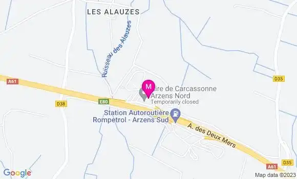 Localisation Rompetrol Arzens Nord