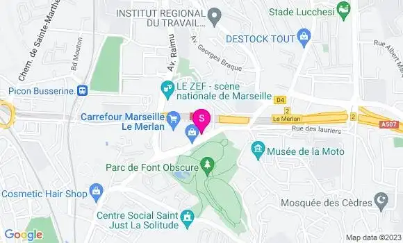 Localisation Station Carrefour