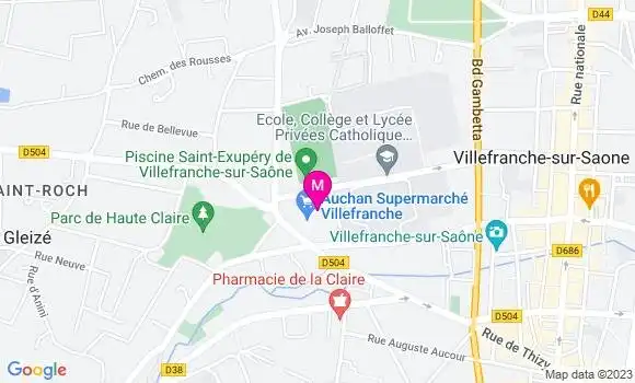 Localisation Auchan Supermarché