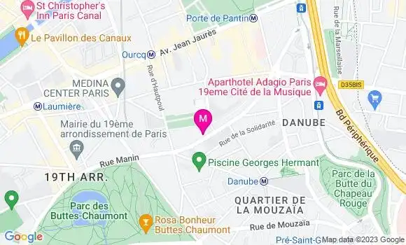 Localisation Relais Paris Manin