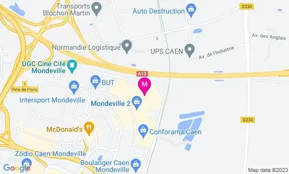 Localisation Carrefour Mondeville