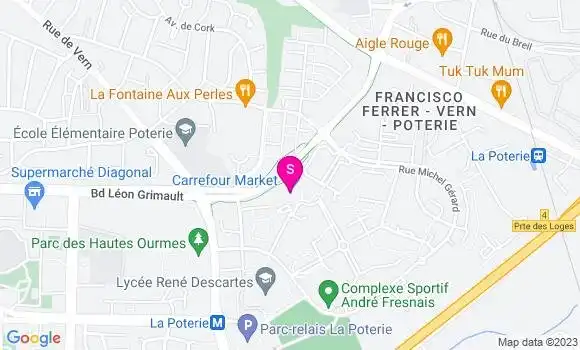Localisation Carrefour Market