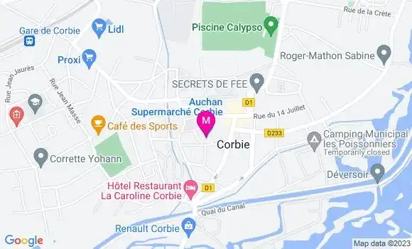 Localisation Auchan Supermarché