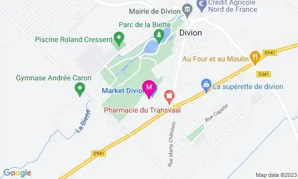 Localisation Carrefour Market