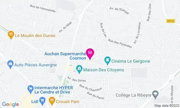 Localisation Auchan Station