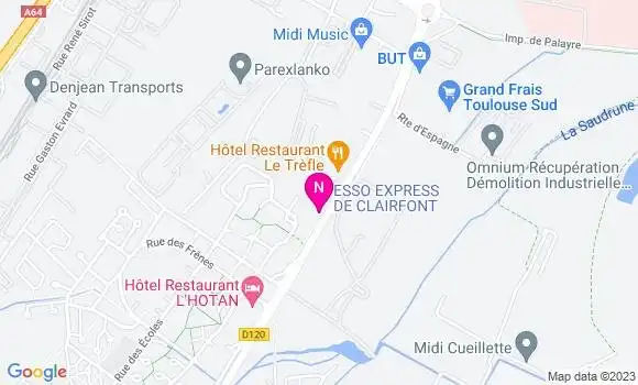 Localisation Esso Express