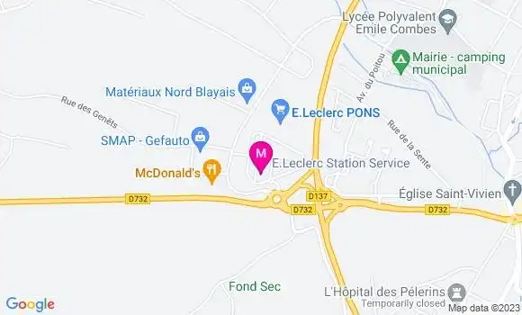 Localisation Station Service Leclerc