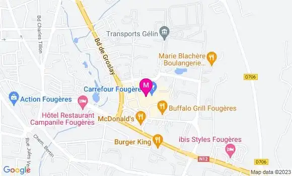 Localisation Station Service Carrefour