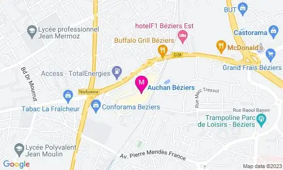 Localisation Auchan Station