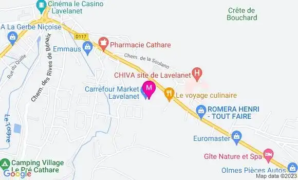 Localisation Carrefour Market
