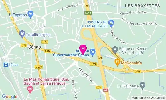 Localisation Auchan Supermarché