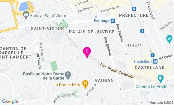 Localisation Garage Notre Dame de la Garde