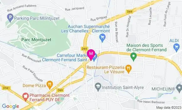 Localisation Relais Clermont Lavoisier