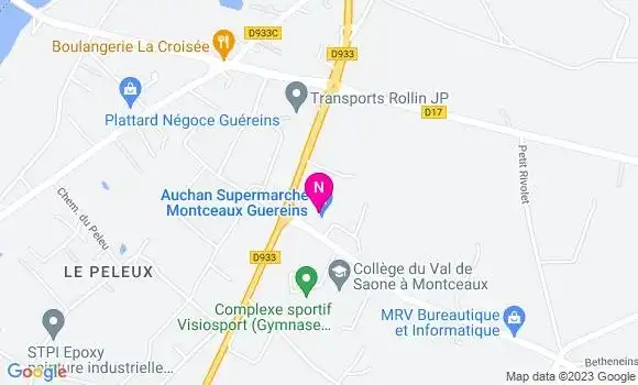 Localisation Auchan Supermarché