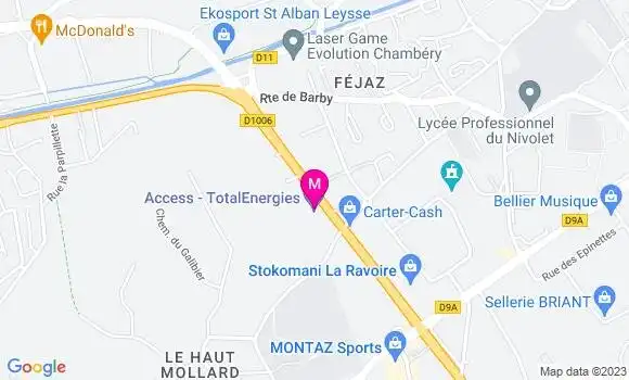 Localisation Relais de la Ravoire
