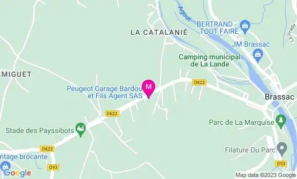 Localisation Garage Bardou et Fils
