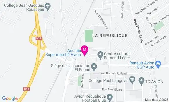 Localisation Auchan Station