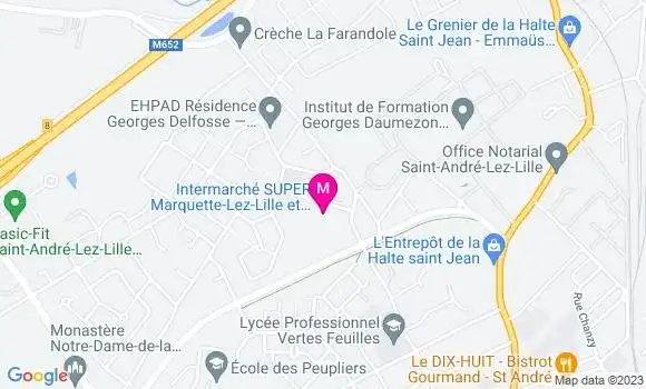 Localisation Intermarche Marquette Lez Lille