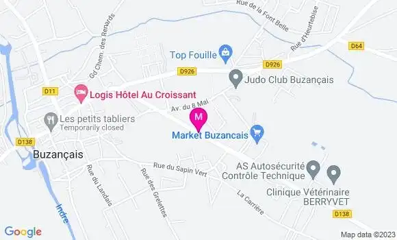 Localisation Carrefour Market