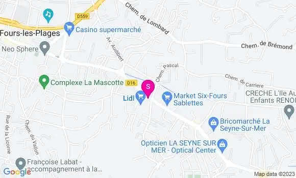 Localisation Station Six Fours