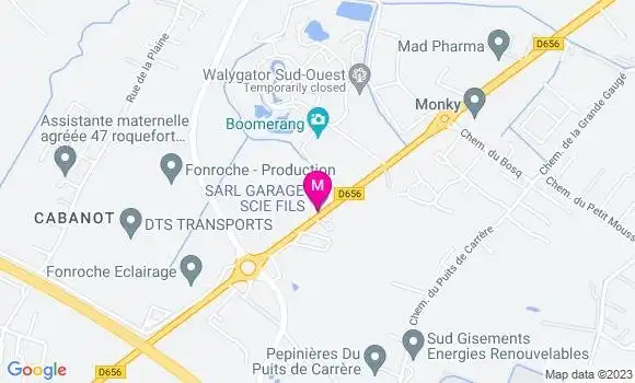 Localisation Garage Scie Fils