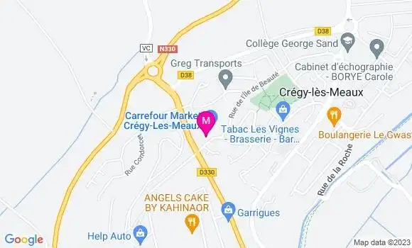Localisation Carrefour Market